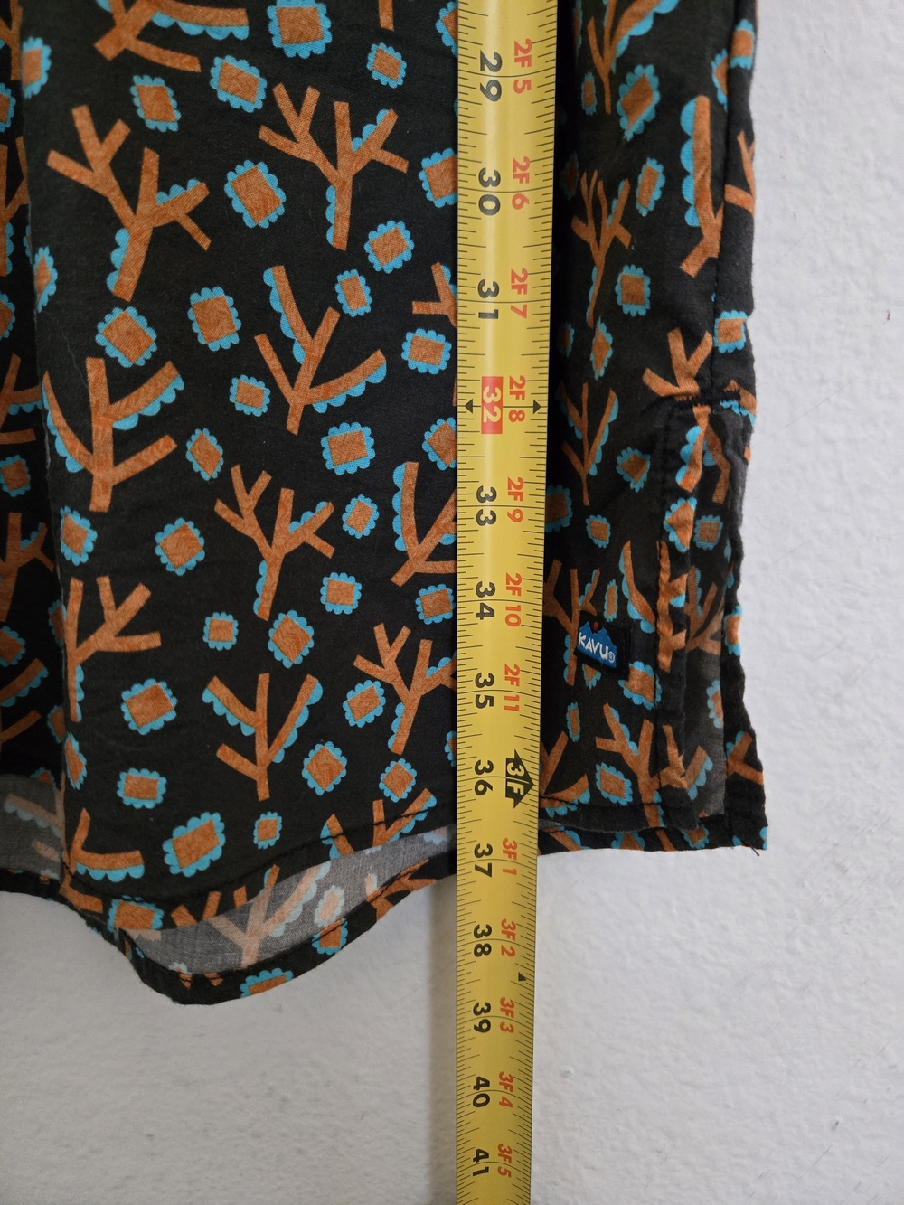 Kavu Dreamview Branchin Out Floral Motif V Neck Retro Organic Cotton XL - Picture 8 of 10